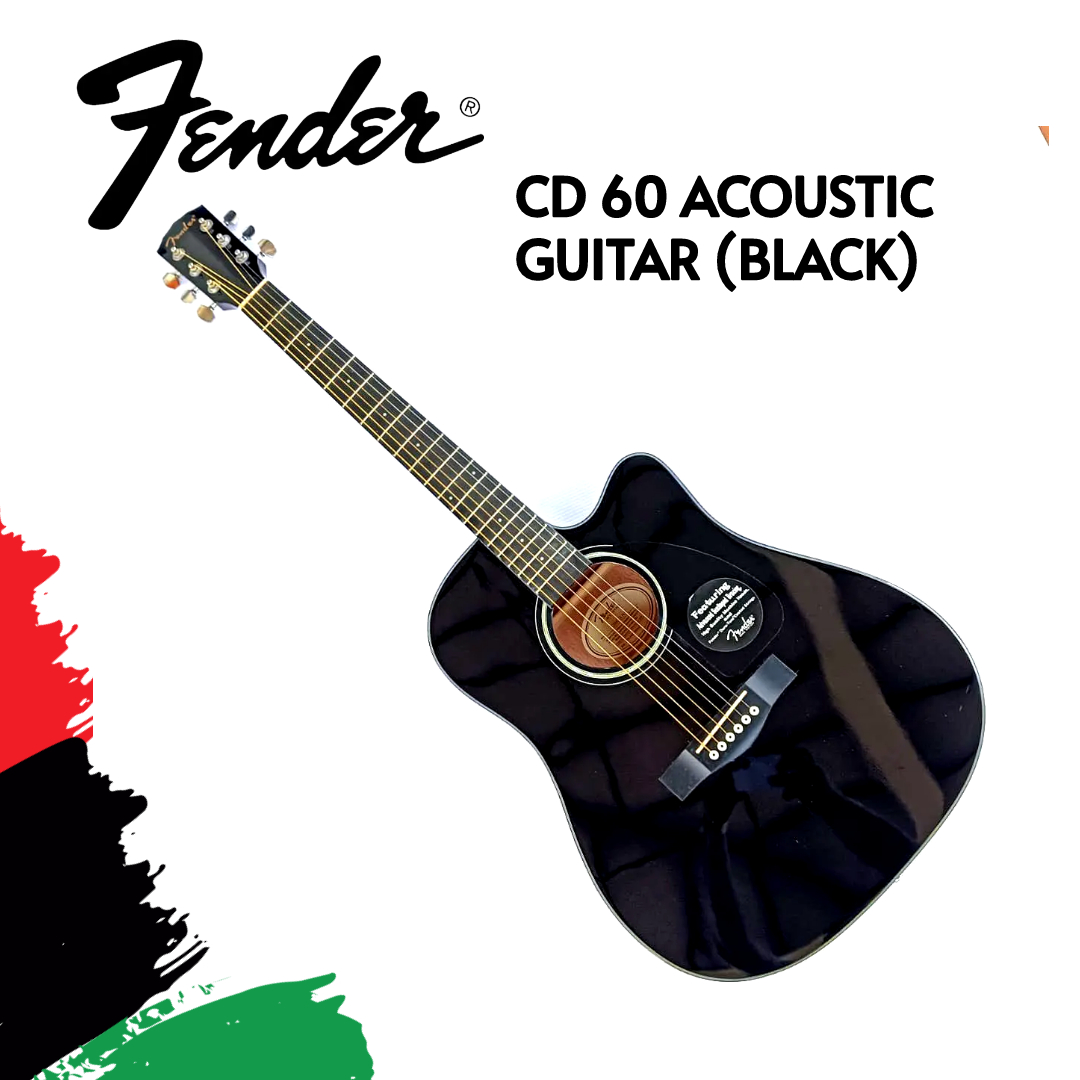 Fender CD-60CE Dreadnought Acoustic Cutaway Guitar - Black